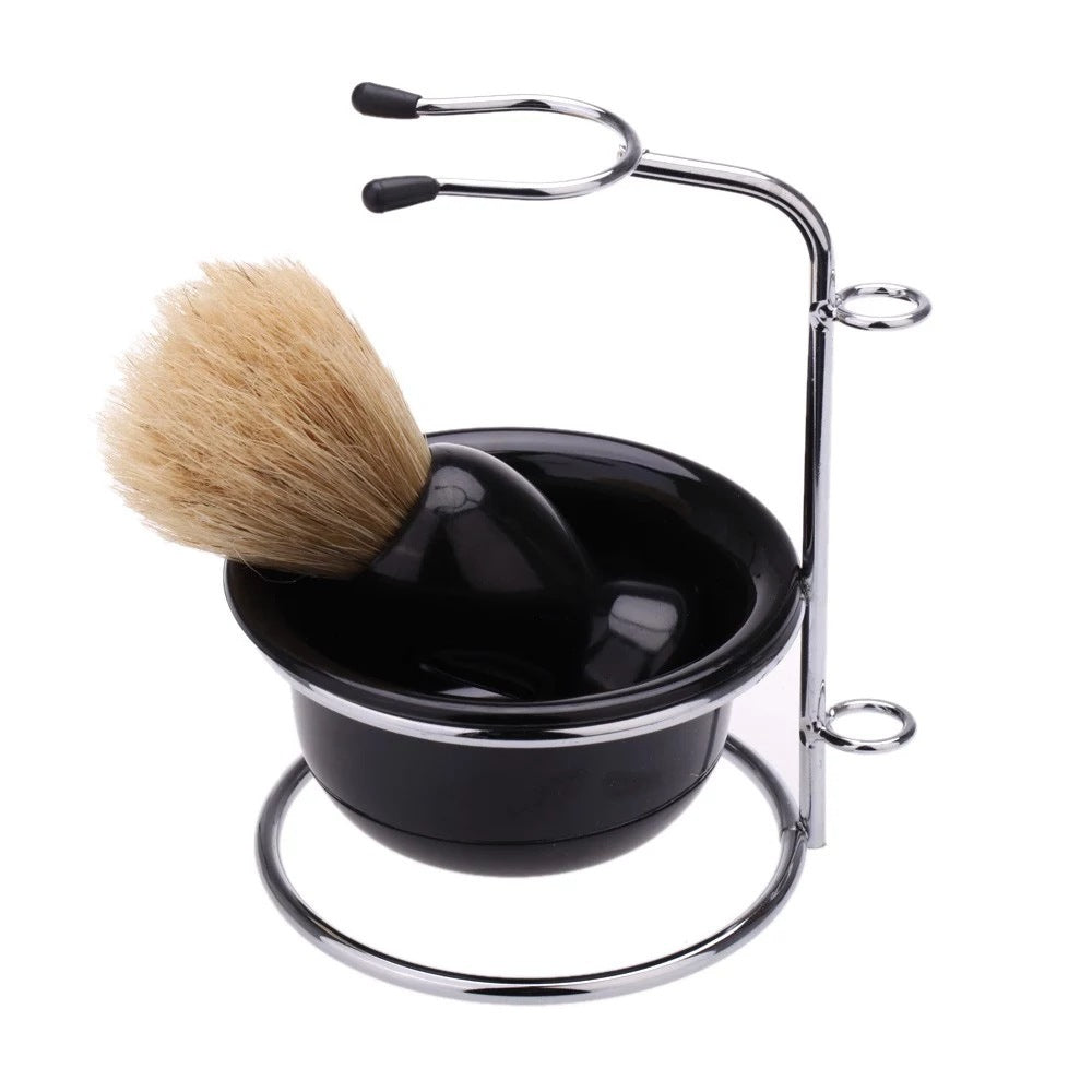 Manual Shaving Razor Set with Brush and Stand