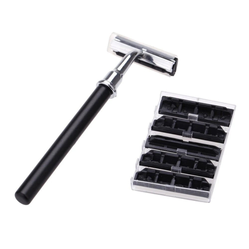 Manual Shaving Razor Set with Brush and Stand